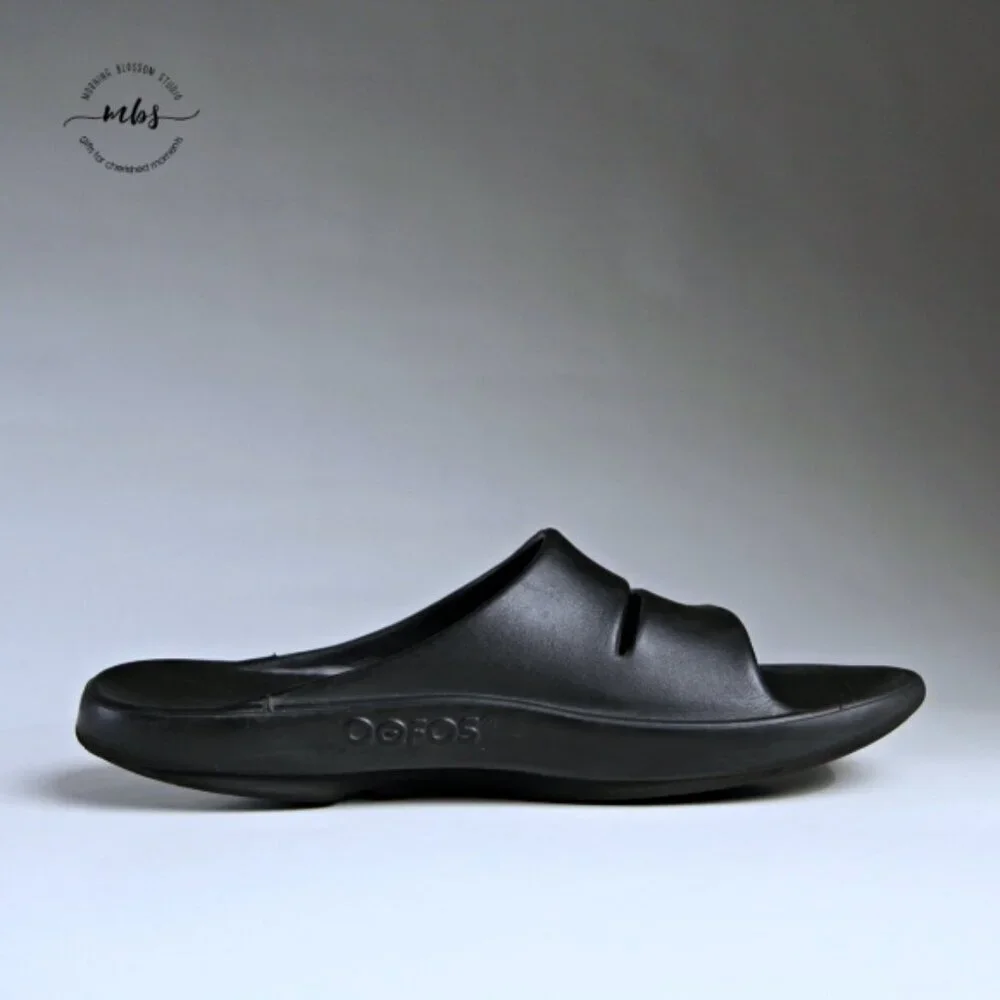 Oofos Ooahh Recovery‎ Slide Shoes Black Men 14